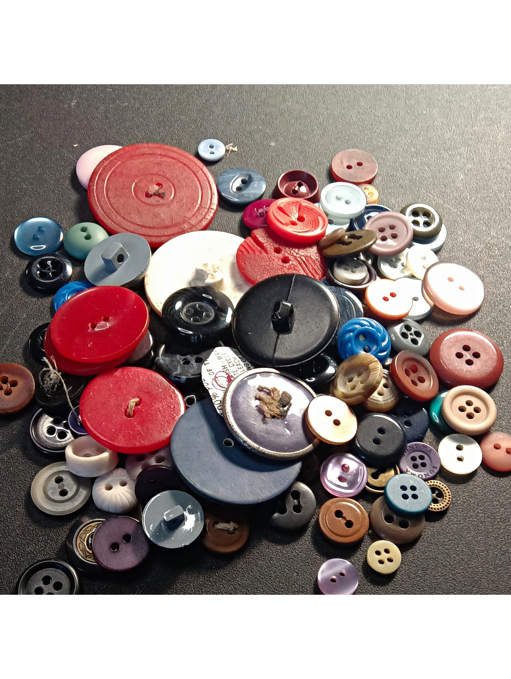 Mixed Lot Round Sewing Buttons 51-100 pc Multicolor Assorted Sizes Crafts